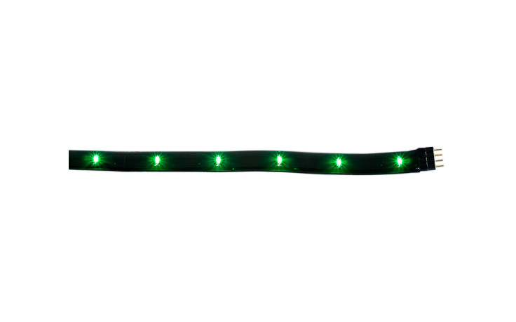 Flexible Green LED Light 12" Black Housing w/Connector
