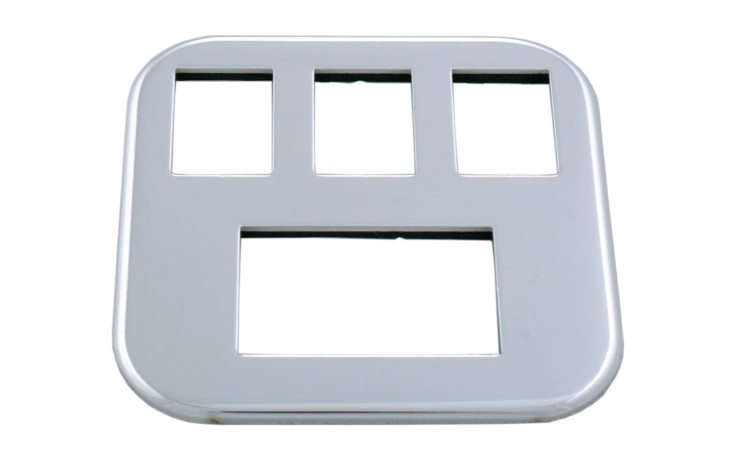 Chrome Insert for 3 Switches & Meter
