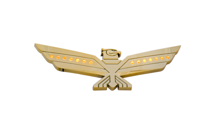 LED Amber Lighted Gold Eagle Emblem