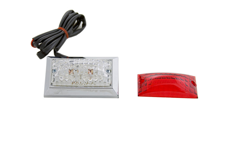 Super Marker LED Light Clear w/Extra Red Lens 