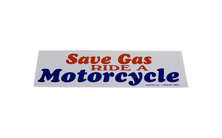 Bumper Sticker without Bike - Save Gas