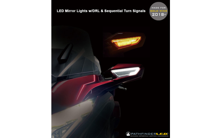 GOLD WING 2018-2023 MIRROR LED LIGHT WITH SEQUENTIAL TURN SIGNALS