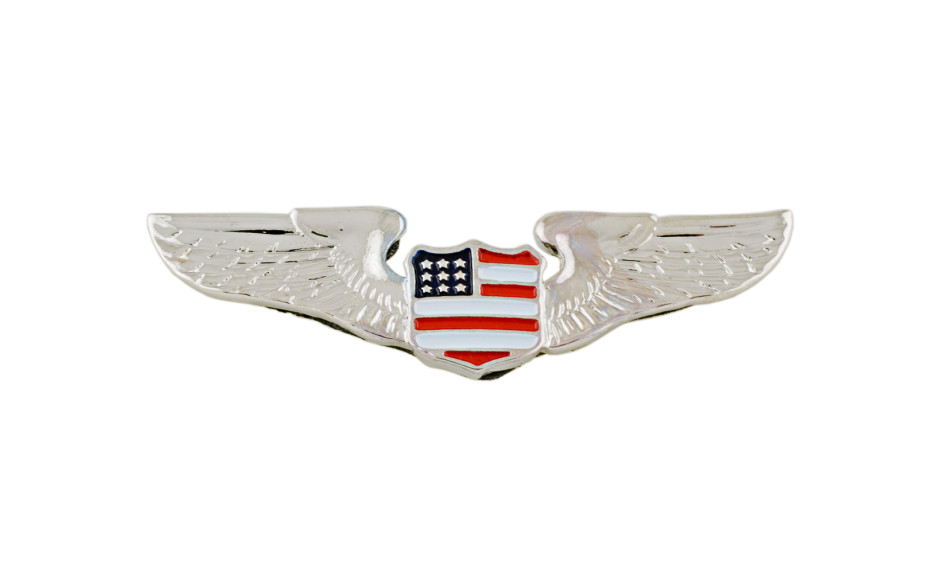Chrome Wing w/USA Shield 