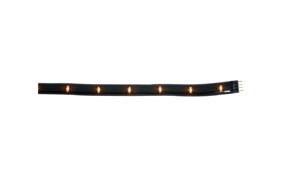 Flexible Amber LED Light 12" Black Housing w/Connector