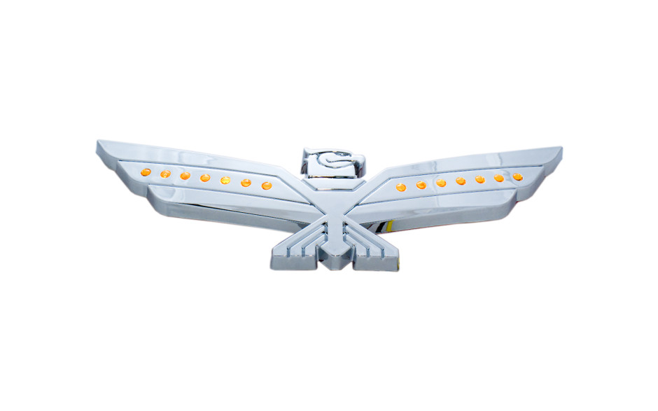 N.L.A. LED Amber Lighted Chrome Eagle Emblem