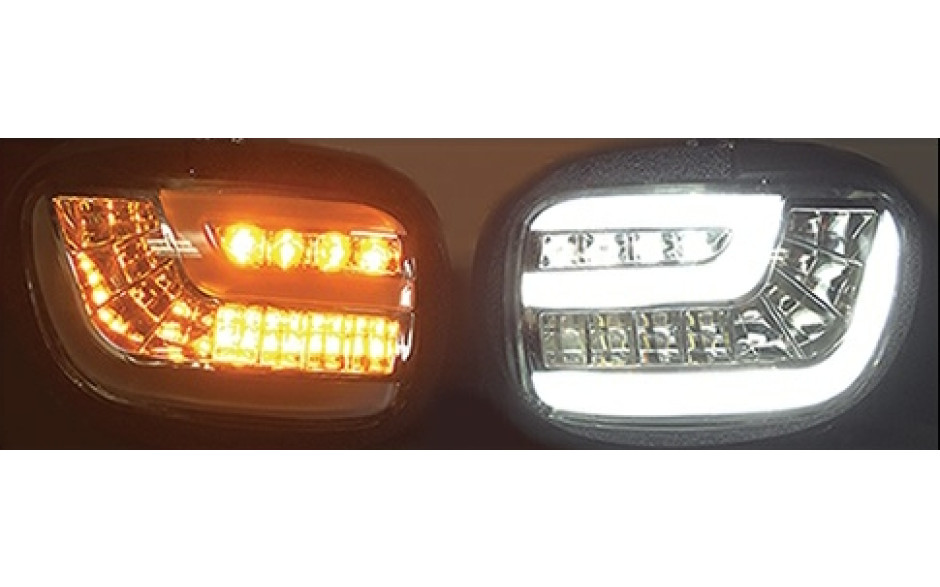 Dynamic-Sequential LED Front Indicators Lights with DRT - Smoke
