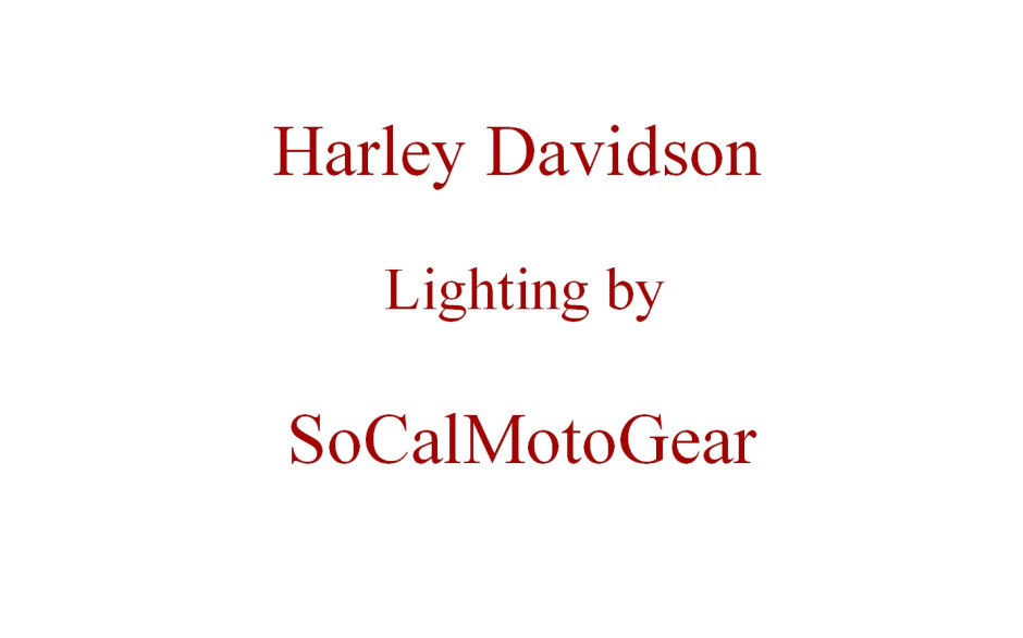 Harley Davidson Lighting By SoCalMotoGear