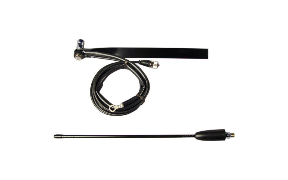 J&M® License Plate Mount CB Antenna Kit with 4’ Staff